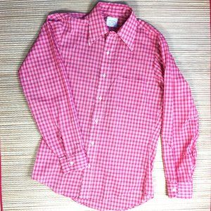 Vintage Red Plaid Men's Shirt